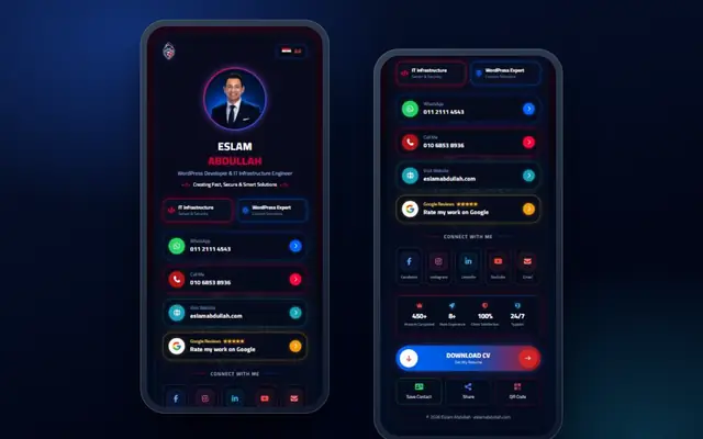 Eslam Abdullah – Digital Card – website by Eslam Abdullah