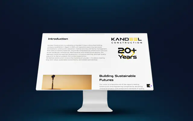Kandeel Construction – website by Eslam Abdullah