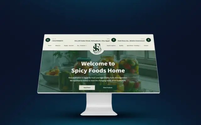Spicy Foods Egypt – website by Eslam Abdullah