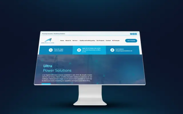 Ultra Power Solutions – website by Eslam Abdullah